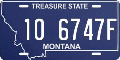 MT license plate 106747F