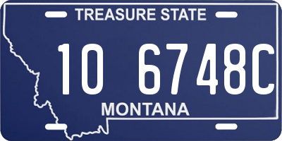 MT license plate 106748C