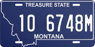 MT license plate 106748M