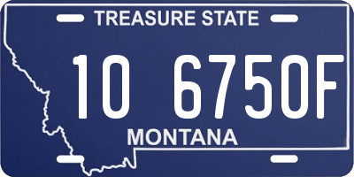 MT license plate 106750F