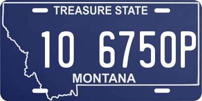 MT license plate 106750P