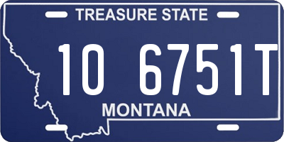 MT license plate 106751T