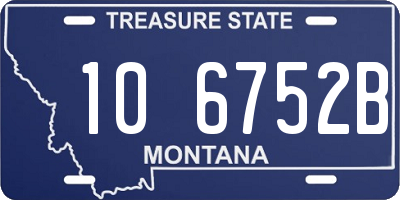 MT license plate 106752B