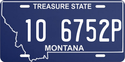 MT license plate 106752P