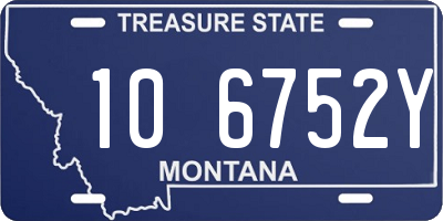 MT license plate 106752Y