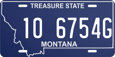 MT license plate 106754G