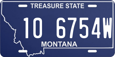MT license plate 106754W