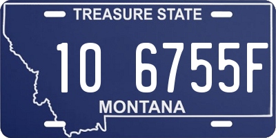 MT license plate 106755F