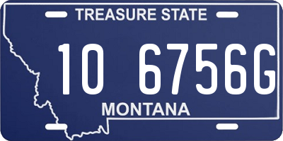 MT license plate 106756G