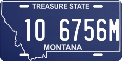 MT license plate 106756M