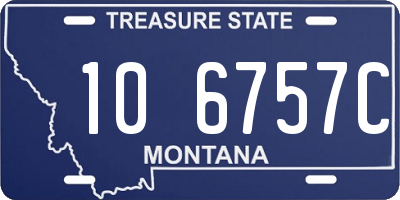 MT license plate 106757C