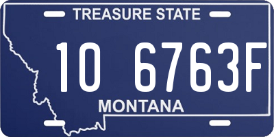 MT license plate 106763F