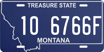 MT license plate 106766F