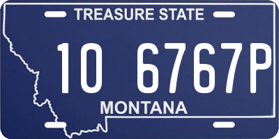 MT license plate 106767P