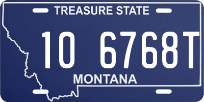 MT license plate 106768T