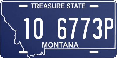 MT license plate 106773P