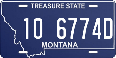 MT license plate 106774D