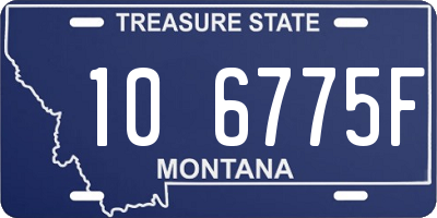 MT license plate 106775F