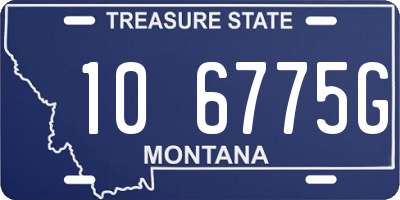 MT license plate 106775G