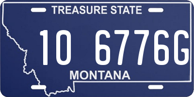 MT license plate 106776G