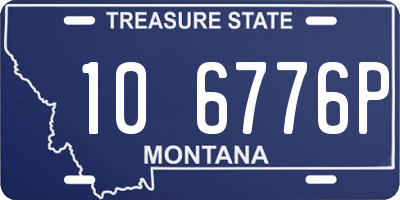 MT license plate 106776P