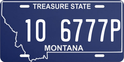 MT license plate 106777P