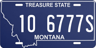 MT license plate 106777S