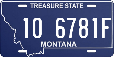 MT license plate 106781F