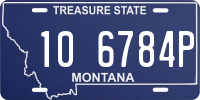 MT license plate 106784P