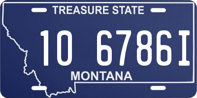 MT license plate 106786I