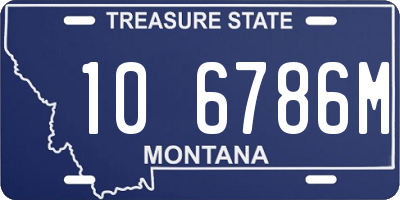 MT license plate 106786M