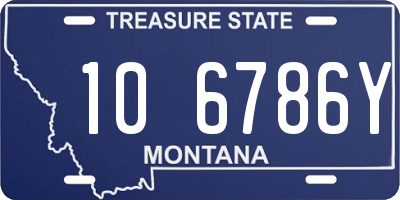 MT license plate 106786Y