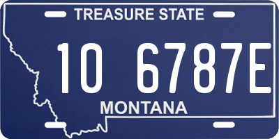 MT license plate 106787E