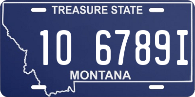 MT license plate 106789I