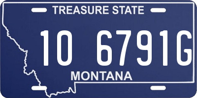 MT license plate 106791G