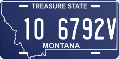 MT license plate 106792V