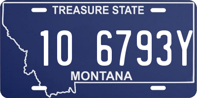 MT license plate 106793Y