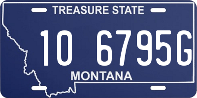 MT license plate 106795G