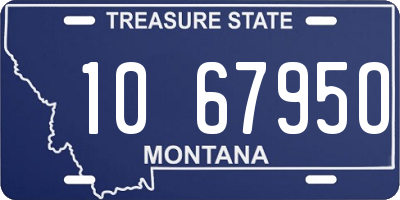 MT license plate 106795O