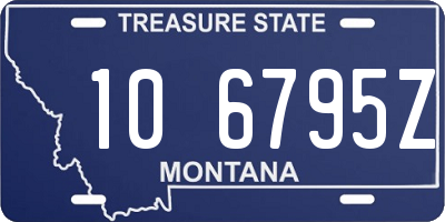 MT license plate 106795Z