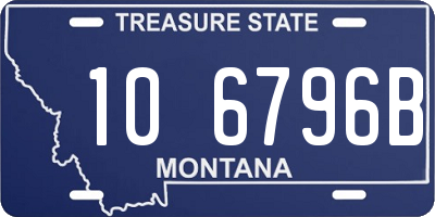 MT license plate 106796B