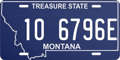 MT license plate 106796E