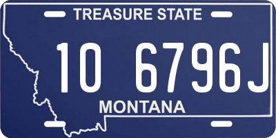 MT license plate 106796J