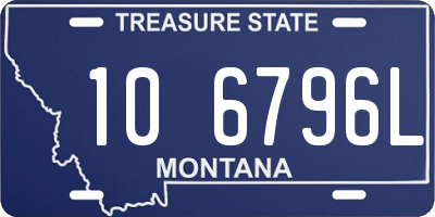 MT license plate 106796L