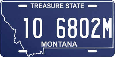 MT license plate 106802M
