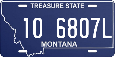 MT license plate 106807L