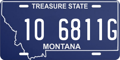 MT license plate 106811G