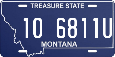 MT license plate 106811U