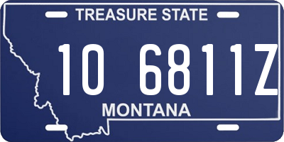 MT license plate 106811Z