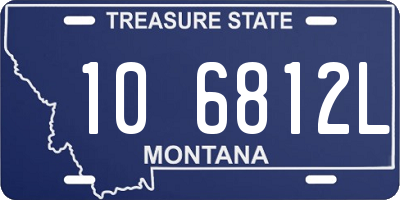 MT license plate 106812L